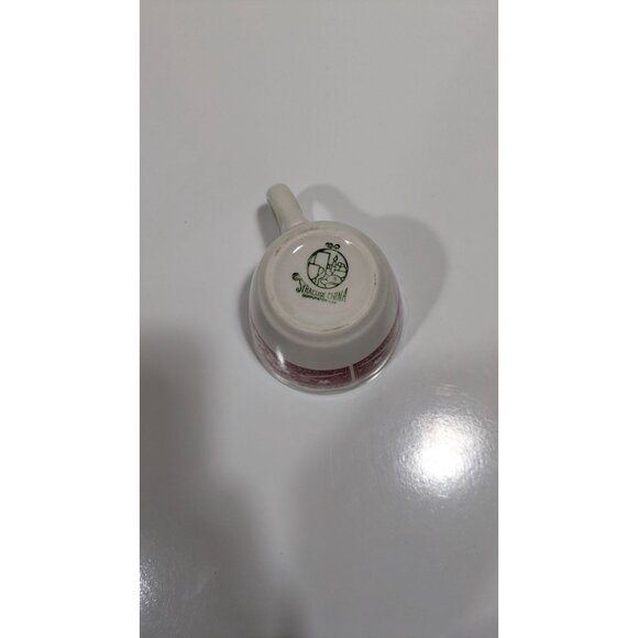Syracuse China Strawberry Hill Ceramic Mug White With Red Floral Design Vintage - Picture 3 of 9